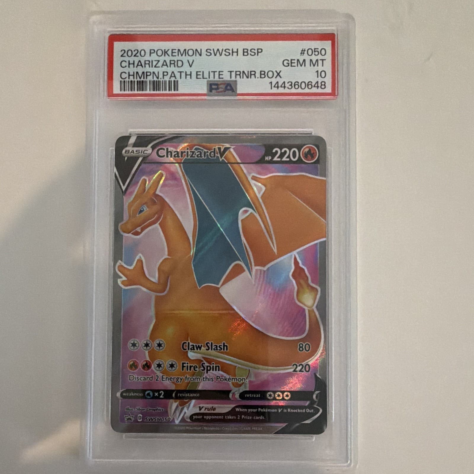 Charizard V SWSH050 Sword & Shield Promo Holo PSA 10 English 220 HP