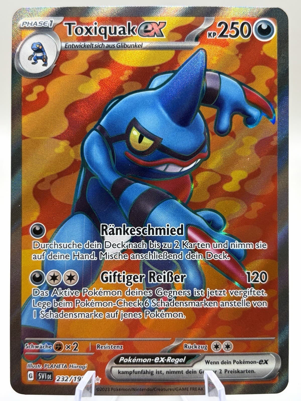 Pokemon Toxiquak ex Full Art | Deutsch SVI 232/198 Karmesin & Purpur | Near Mint