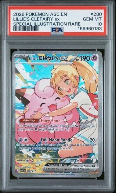 2026 Pokemon Lillie's Clefairy ex Special Illustration Rare #280/217 PSA 10