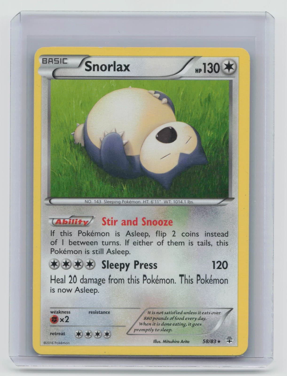 Snorlax #58 Pokemon XY:Pokemon Generations #58