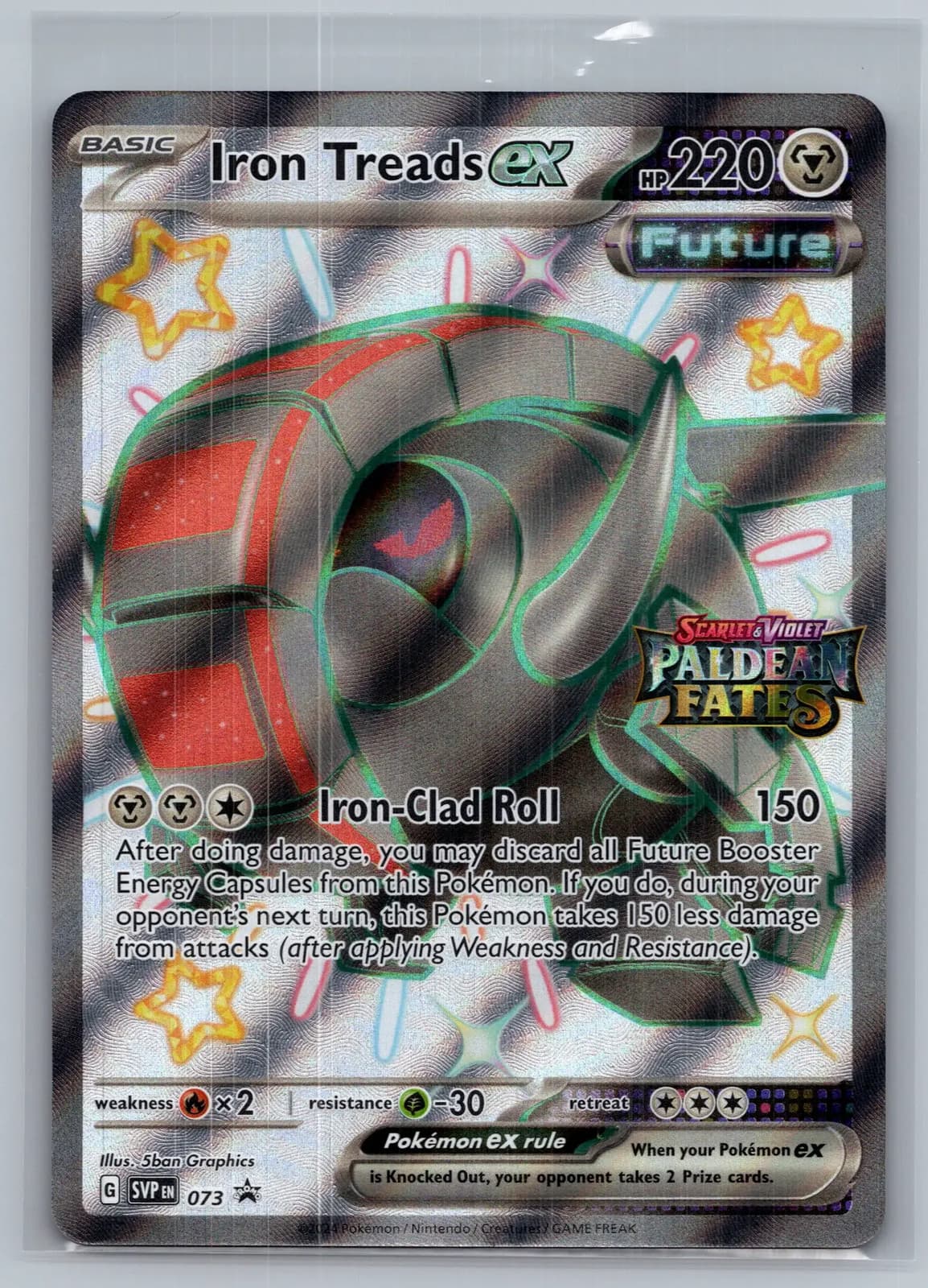 Iron Treads EX #073 2024 Paldean Fates Pokemon TCG — photo 1 of 2