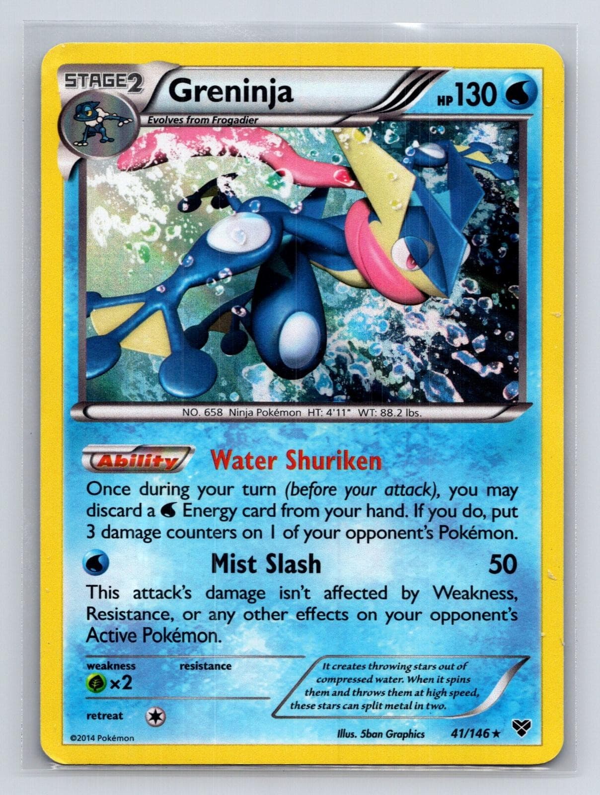 Greninja 41/146 Holo Rare XY Pokemon Holo Lightly Played