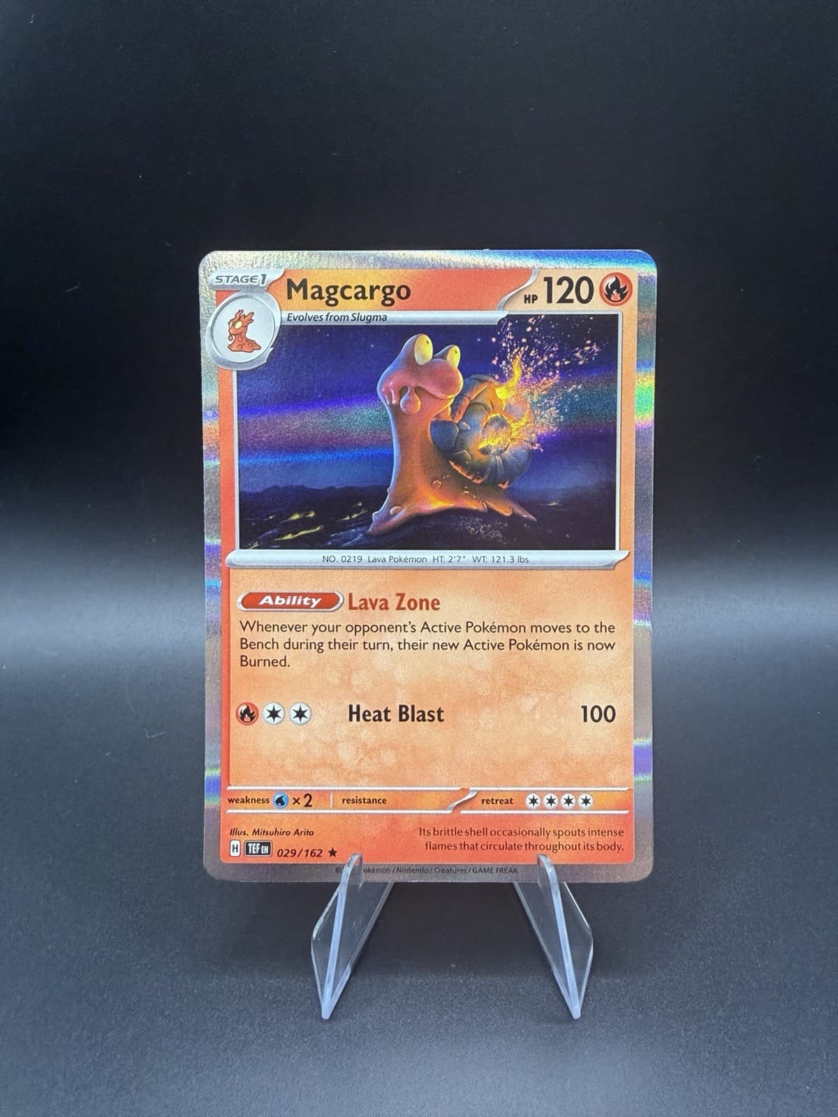 Magcargo 29/162 Rare Holo | Temporal Forces | Pokemon Card