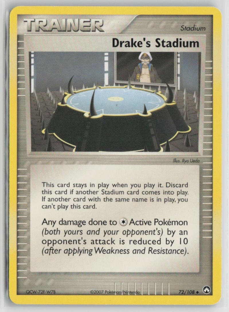 Drake's Stadium 72/108 Uncommon Power Keepers Pokemon Moderately Played