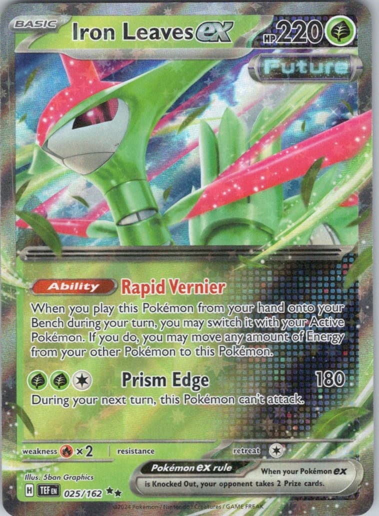 Iron Leaves ex - 025/162 #25/162 (Holo) (NM) SV05: Temporal Forces TEF Pokemon