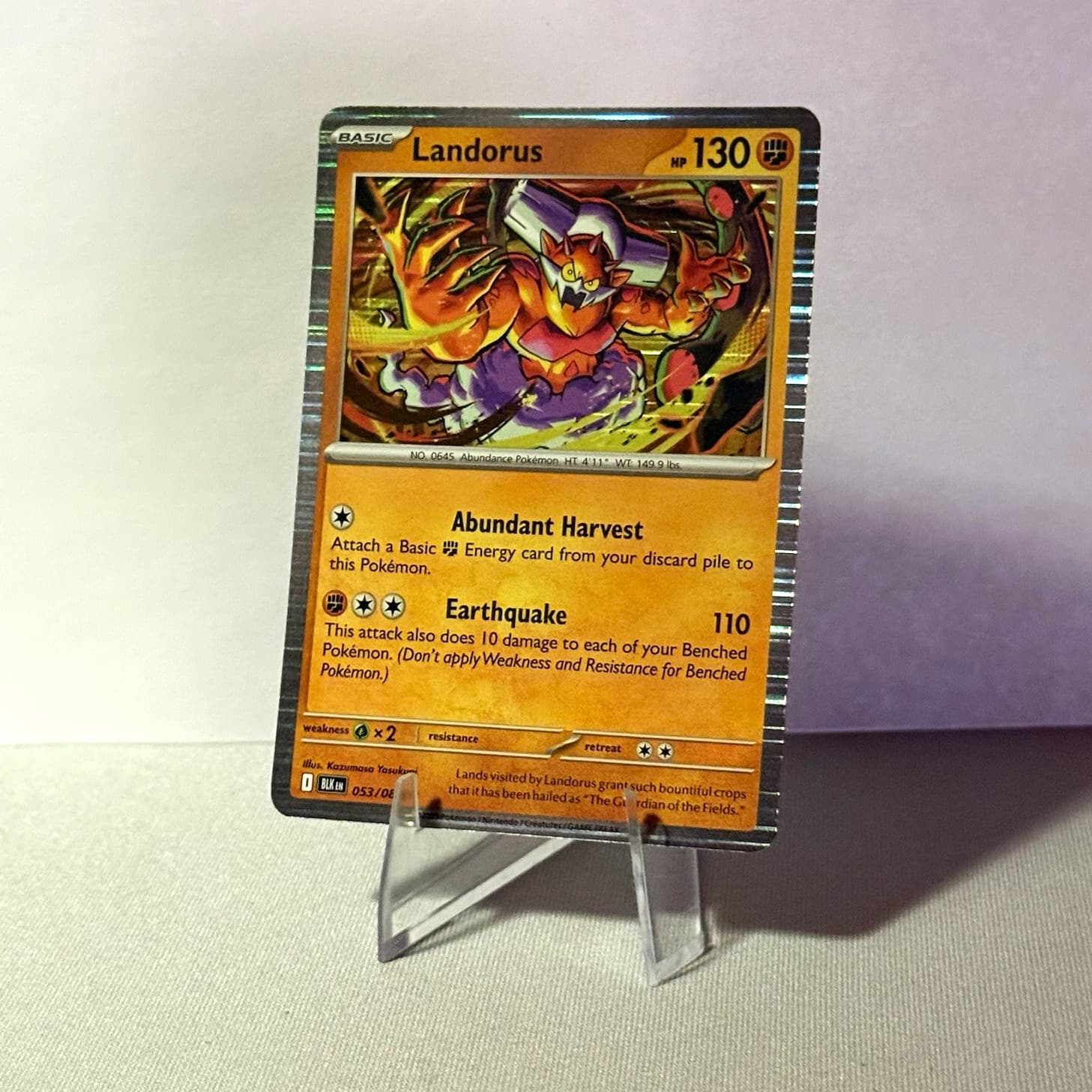 SV Black Bolt Landorus 053/086 Holo Rare