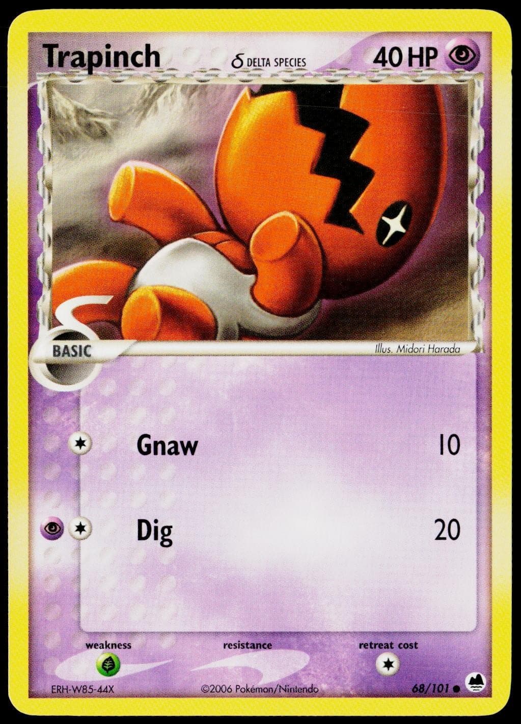 Trapinch 68/101 Common Dragon Frontiers Pokemon Lightly Played