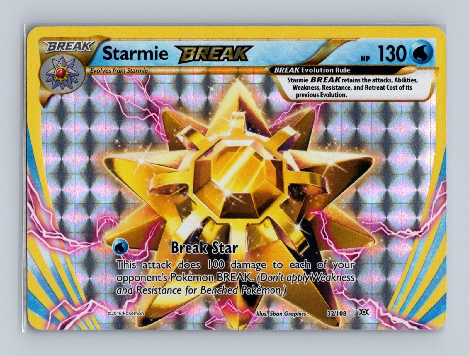 Pokemon 2016 Evolutions Starmie BREAK 32/108 NM