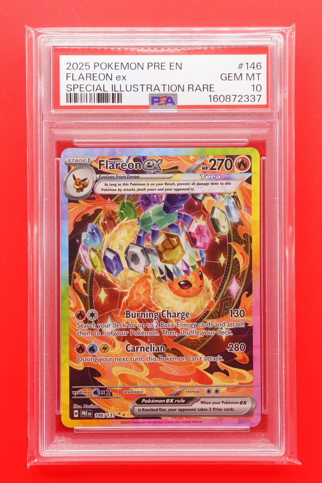 SV: Prismatic Evolutions #146/131 Flareon ex Special Illustration Rare PSA 10