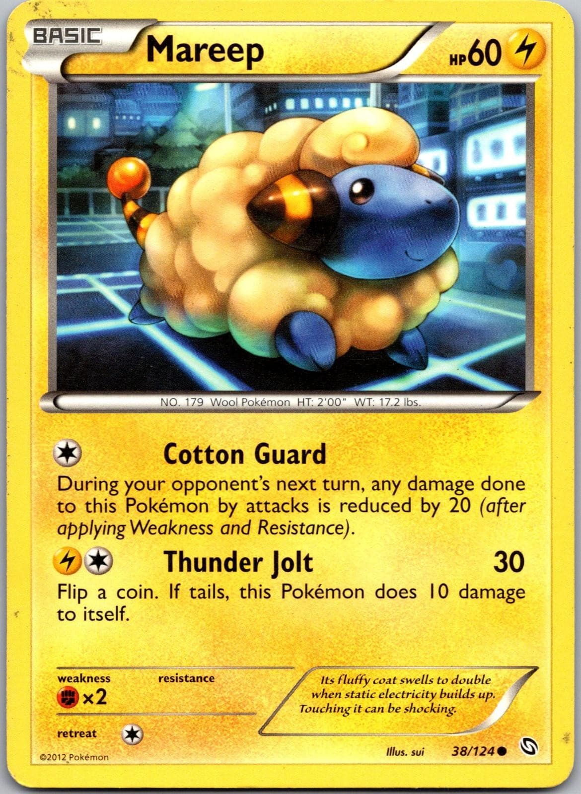 Mareep 38/124 Common Dragons Exalted Pokemon Lightly Played