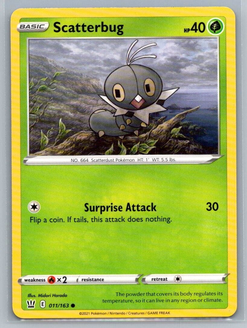 Scatterbug 11/163 Battle Styles Common Pokémon TCG 2021