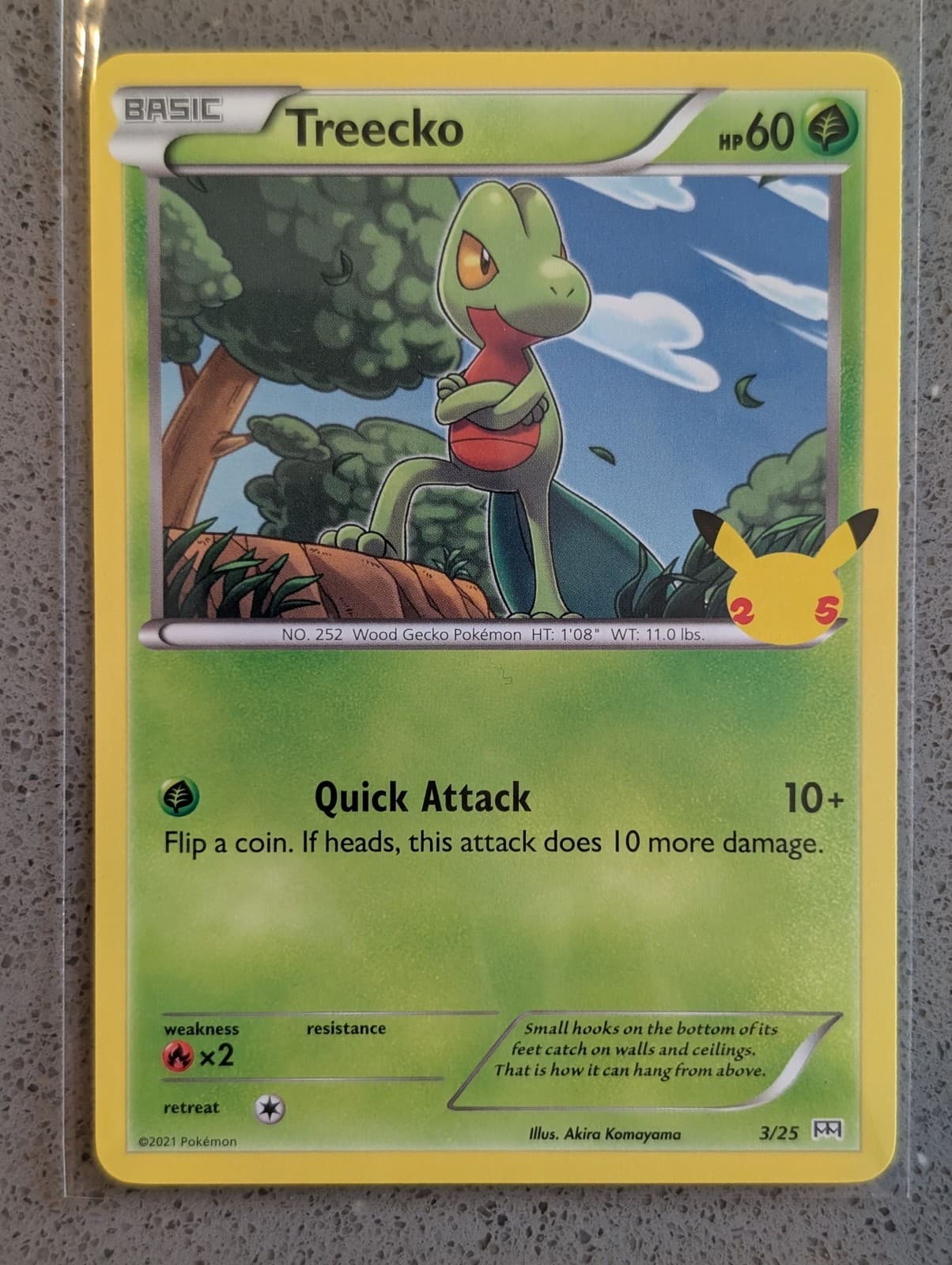 Treecko 3/25 Regular McDonald's Collection 2021 Pokemon NM