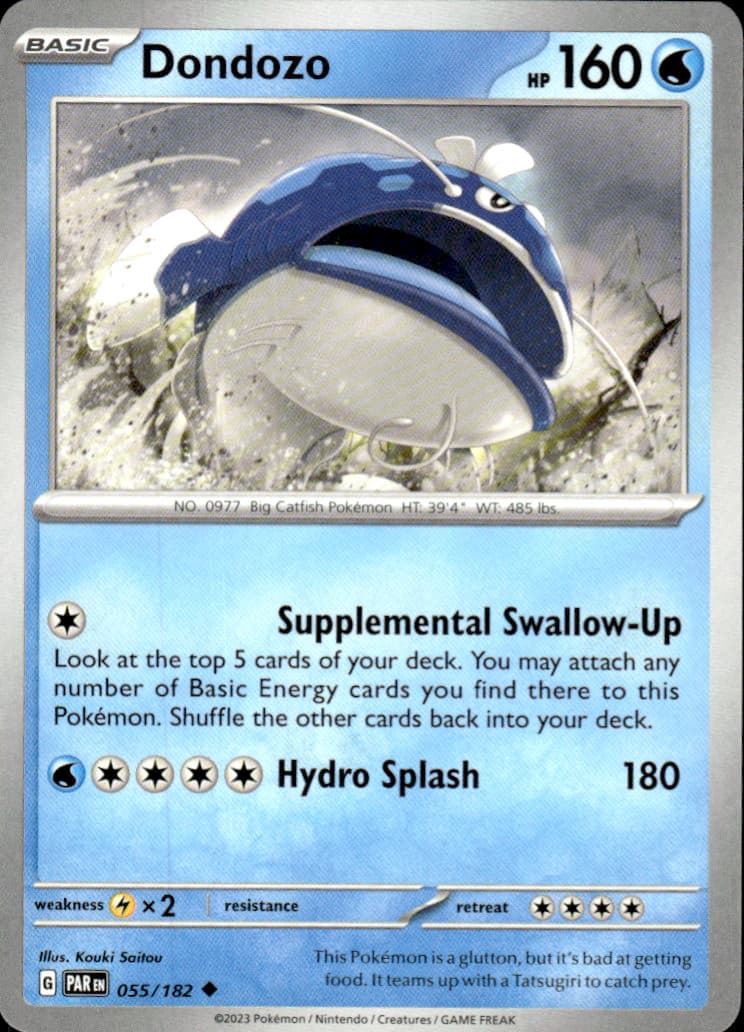 Dondozo Paradox Rift 055/182 Uncommon Pokémon — English Near Mint