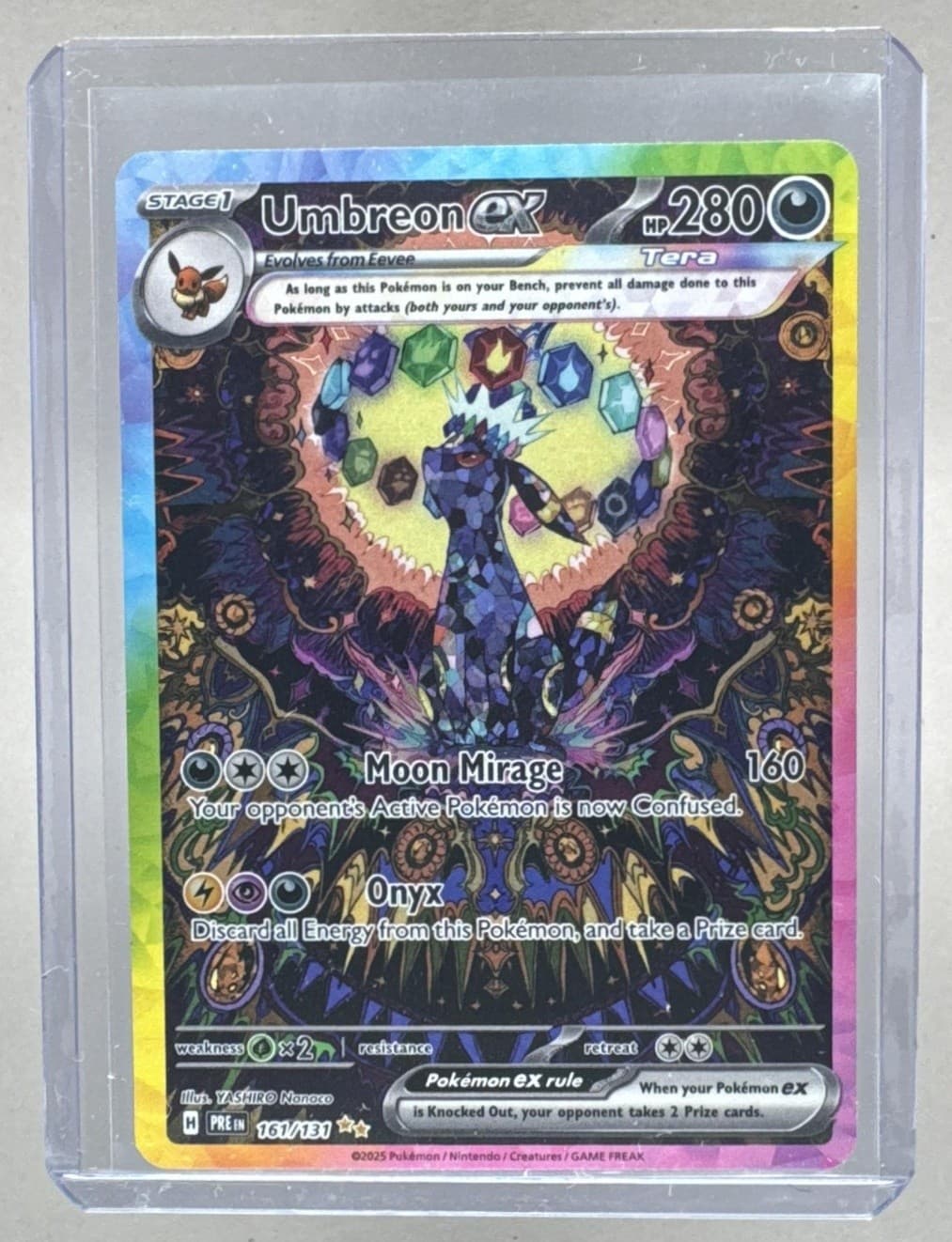 Umbreon ex 2025 Pokemon Prismatic Evolutions #161 SIR