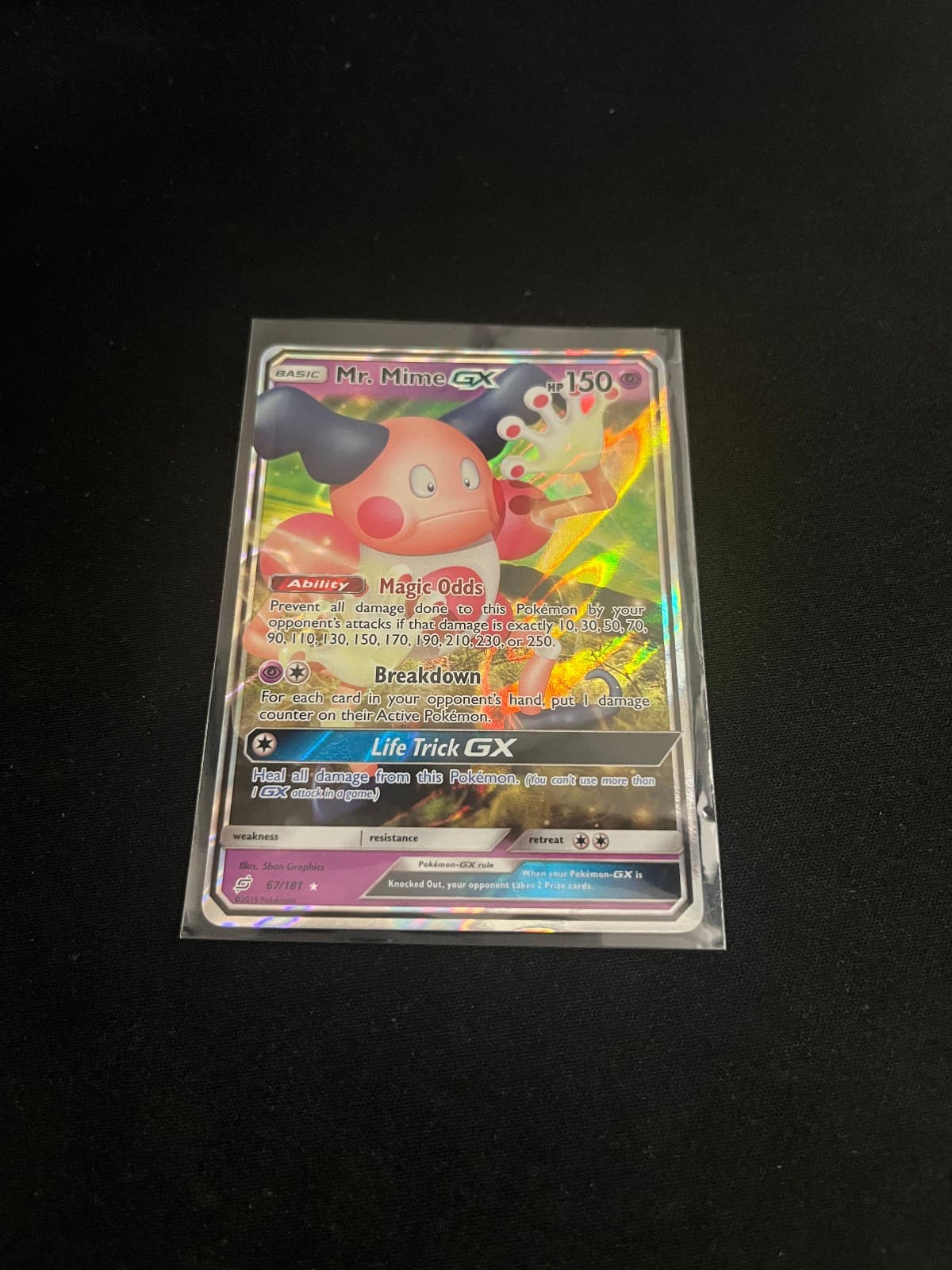 Pokemon Mr. Mime GX 67/181 Sm-Team Up Ultra Rare NM