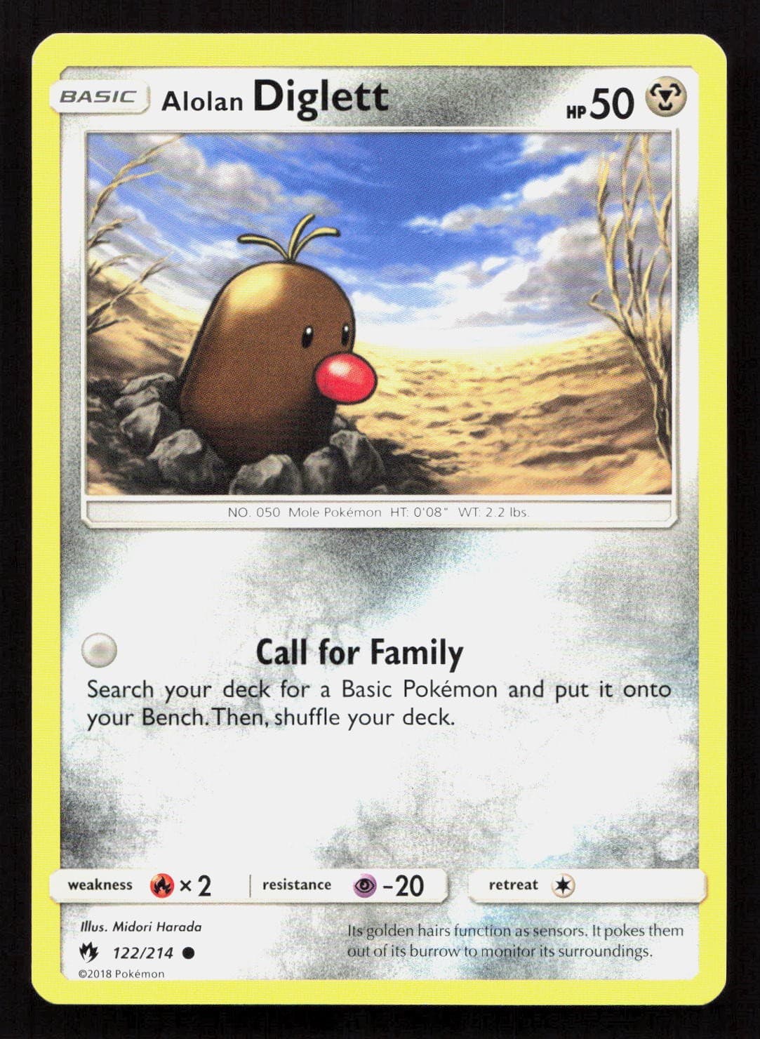 ALOLAN DIGLETT 122/214 Pokemon LOST THUNDER