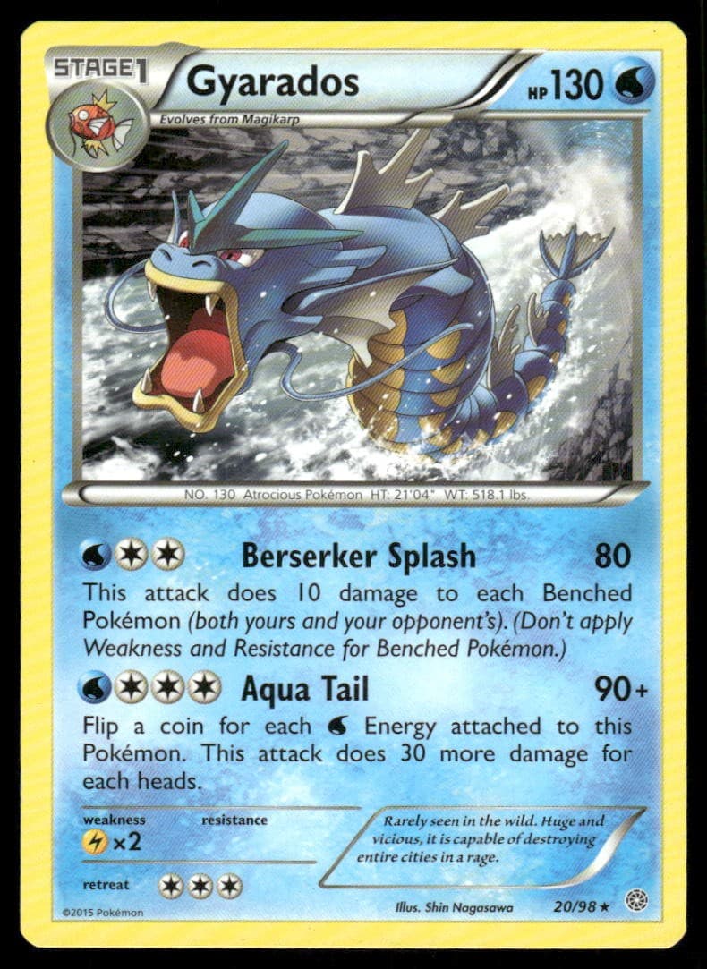 Gyarados 20/98 Rare Ancient Origins Pokemon Lightly Played