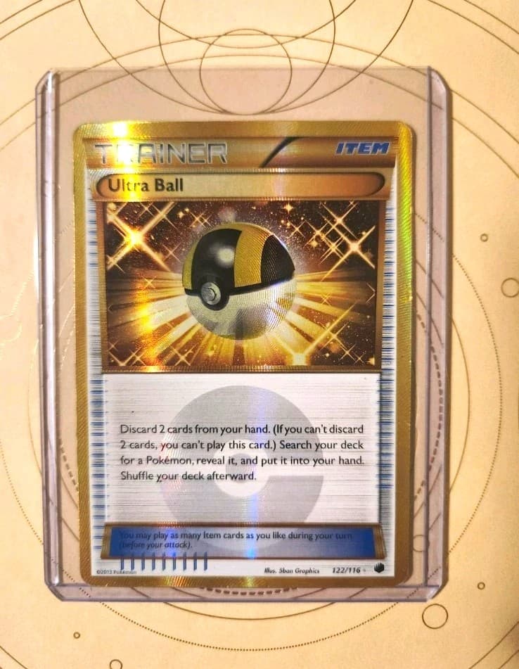 Pokemon TCG Ultra Ball 122/116 Plasma Freeze Secret Rare Holofoil Trainer 2013