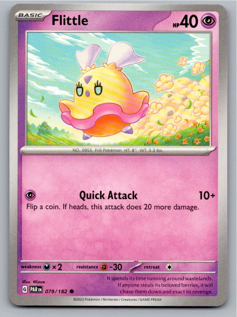 2023 POKEMON FLITTLE PARADOX RIFT 079/182 COMMON NM A38690 FREE S&H
