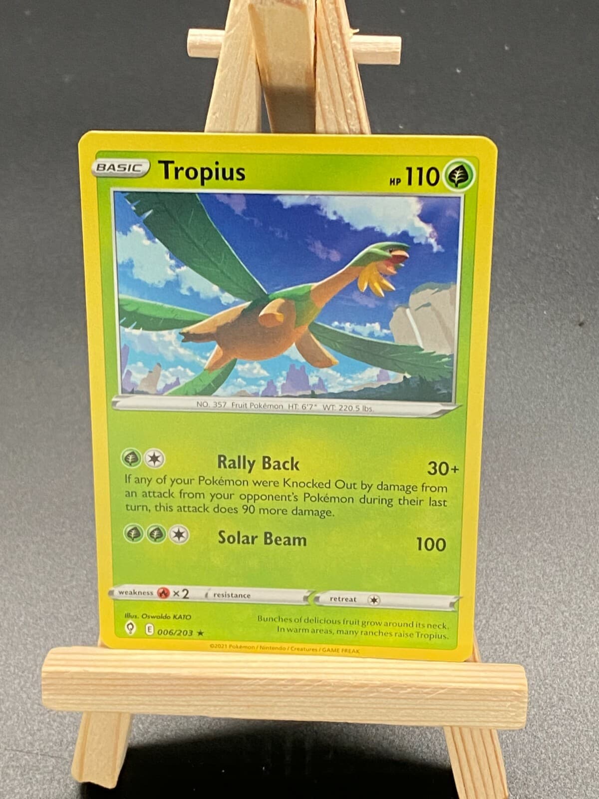 Tropius 006/203 Rare Pokemon Karte TCG aus Drachenwandel EN