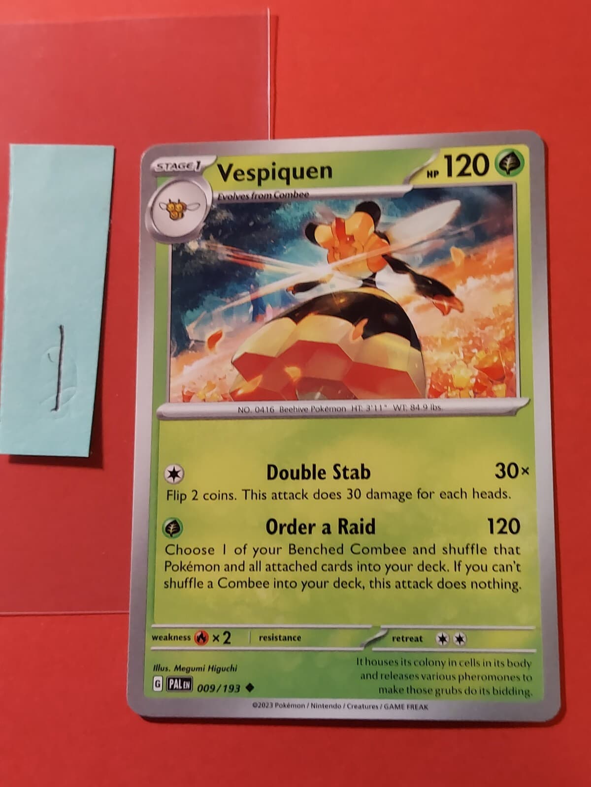 2023 Pokemon Scarlet and Violet Paldea Evolved #9 Vespiquen, UC, NF, cd1