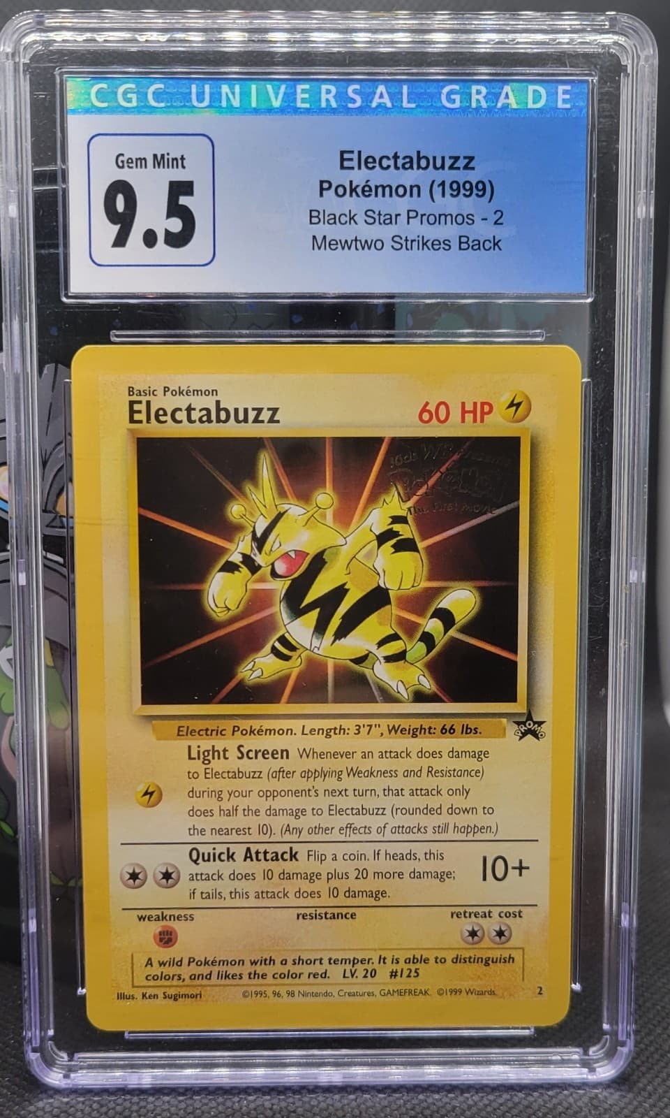 Electabuzz (Movie Promo) 02/53 Wotc Promo Regular Cgc 10 (Blue 9.5)