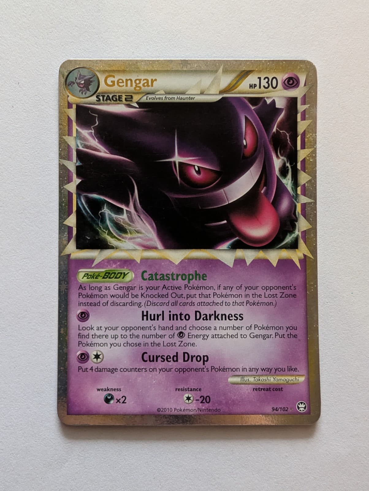 Pokemon TCG Gengar 94/102 Triumphant Holo Rare 2010