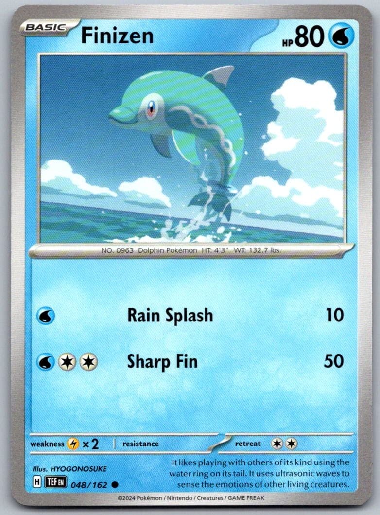 Finizen Temporal Forces 048/162 Common PokéMon — English Near Mint