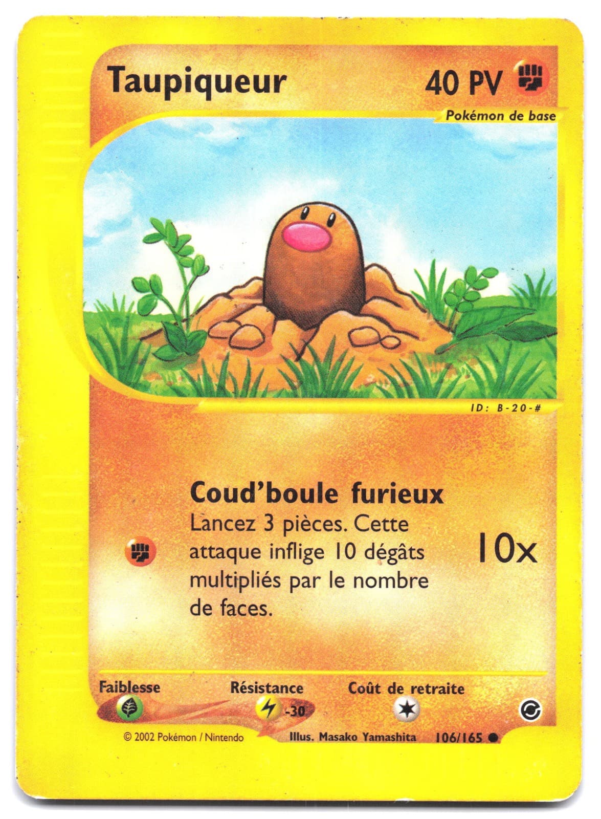 Carte Pokémon TAUPIQUEUR 106/165 Expedition VF FR