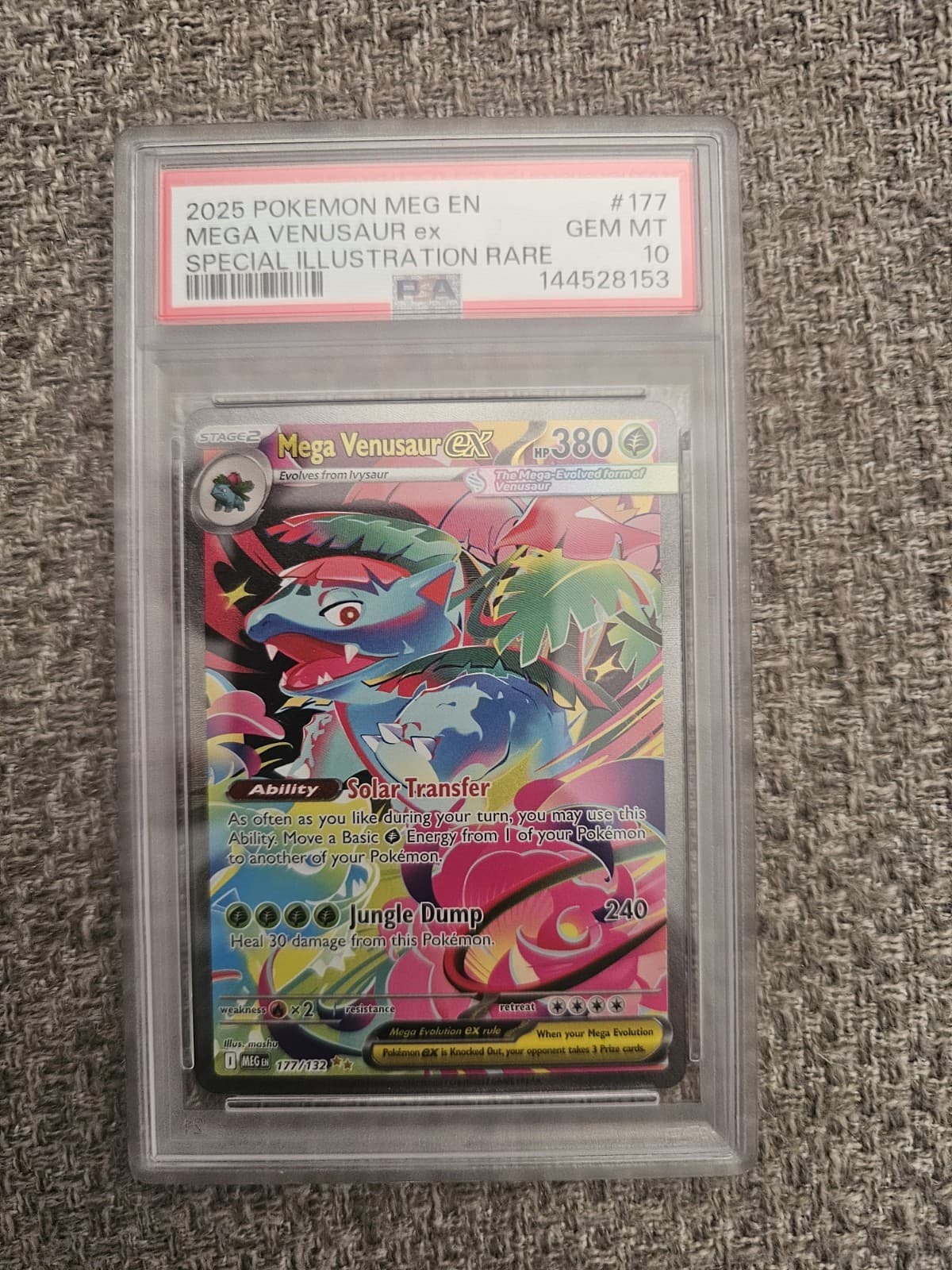 Pokemon Mega Venusaur ex 177/132 ME01 SIR Holo PSA 10 English 2025