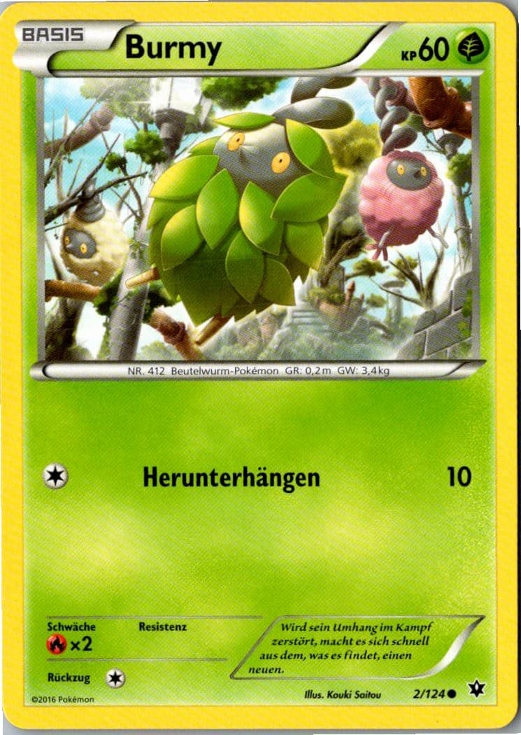 Pokemon Burmy 2/124 Schicksalsschmiede Deutsch