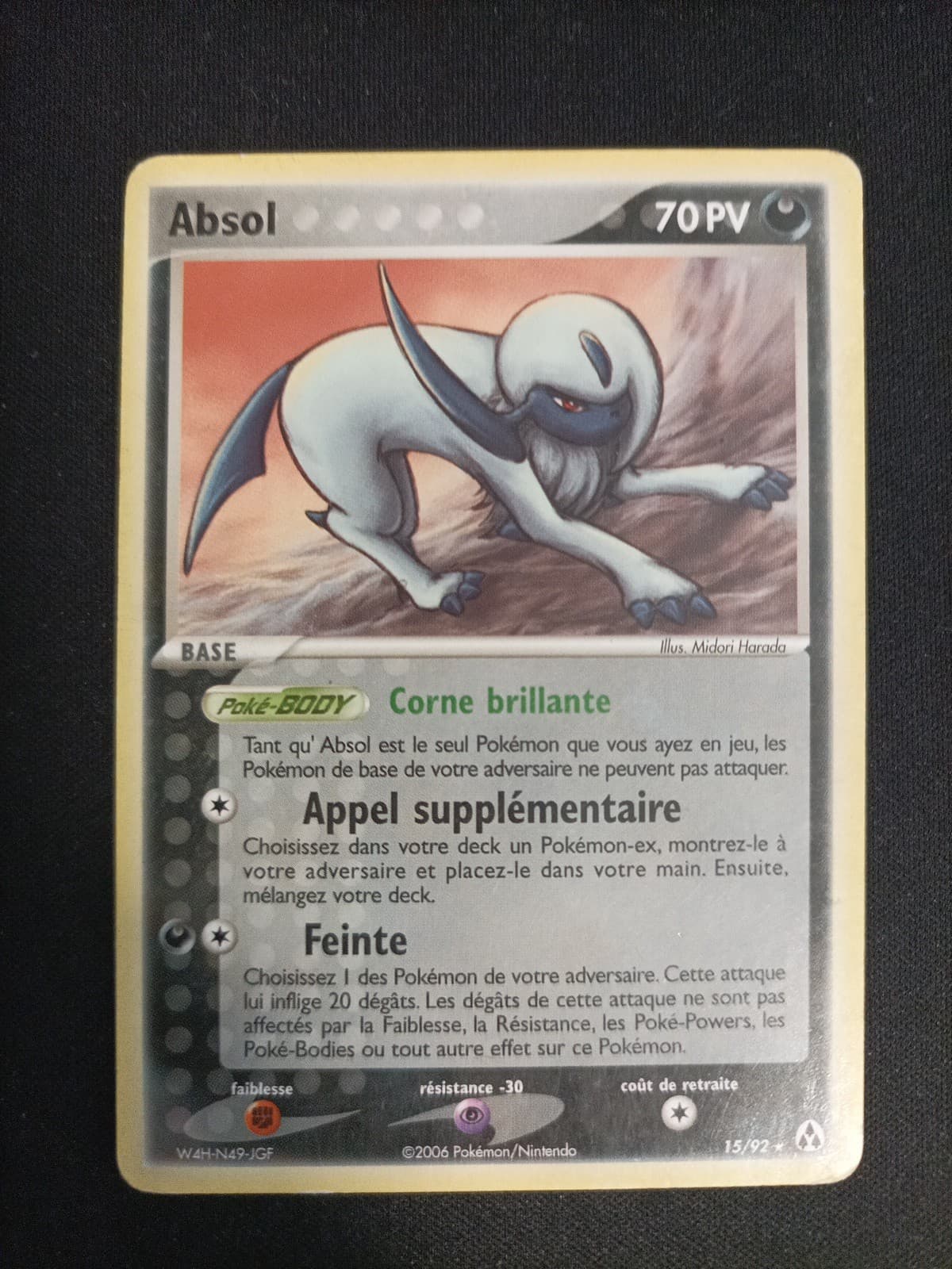 Carte Pokémon Absol 15/92 Ex Créateurs De Légendes