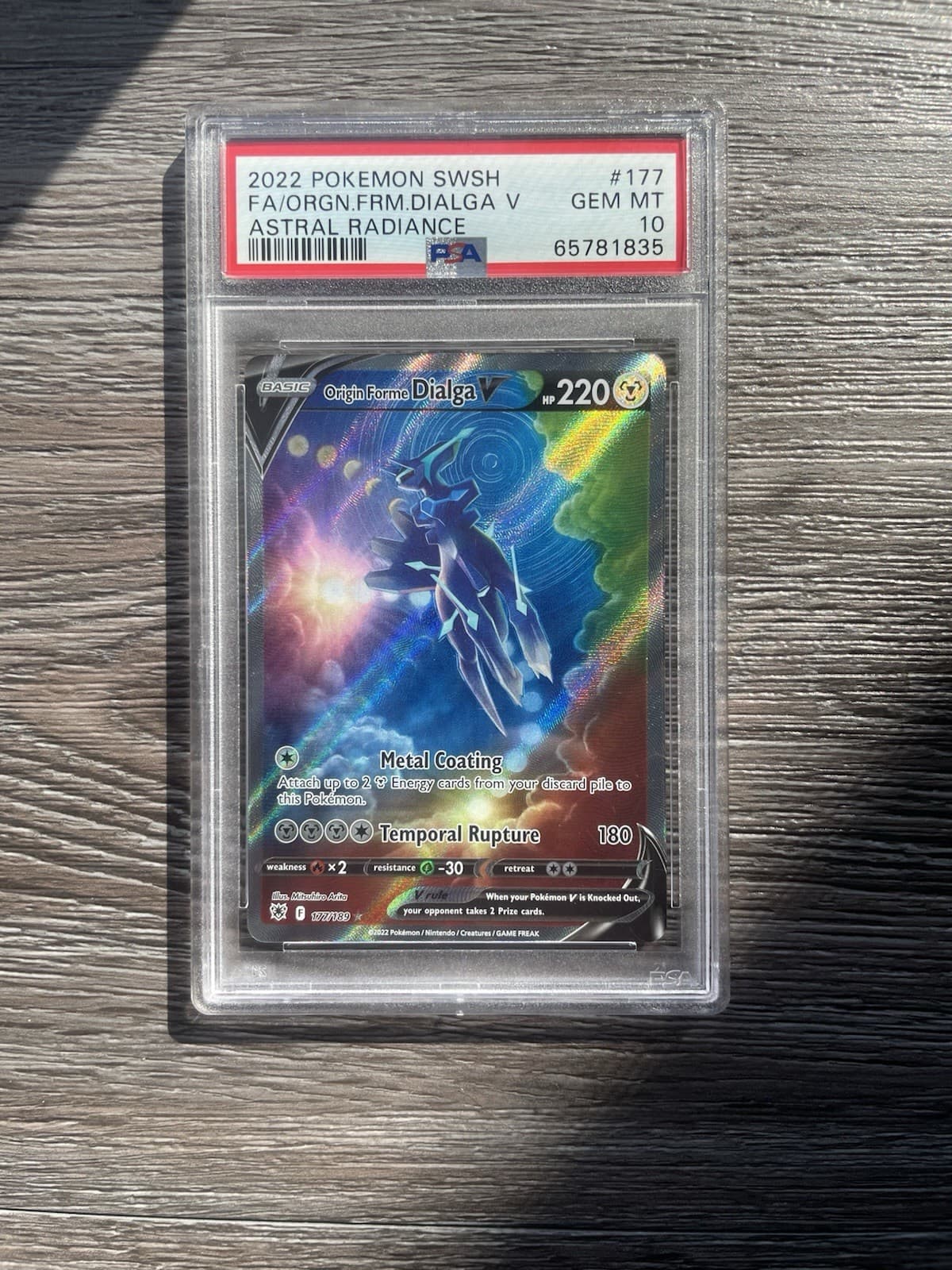 Origin Forme Dialga V 177/189 Pokemon Astral Radiance PSA 10 2022