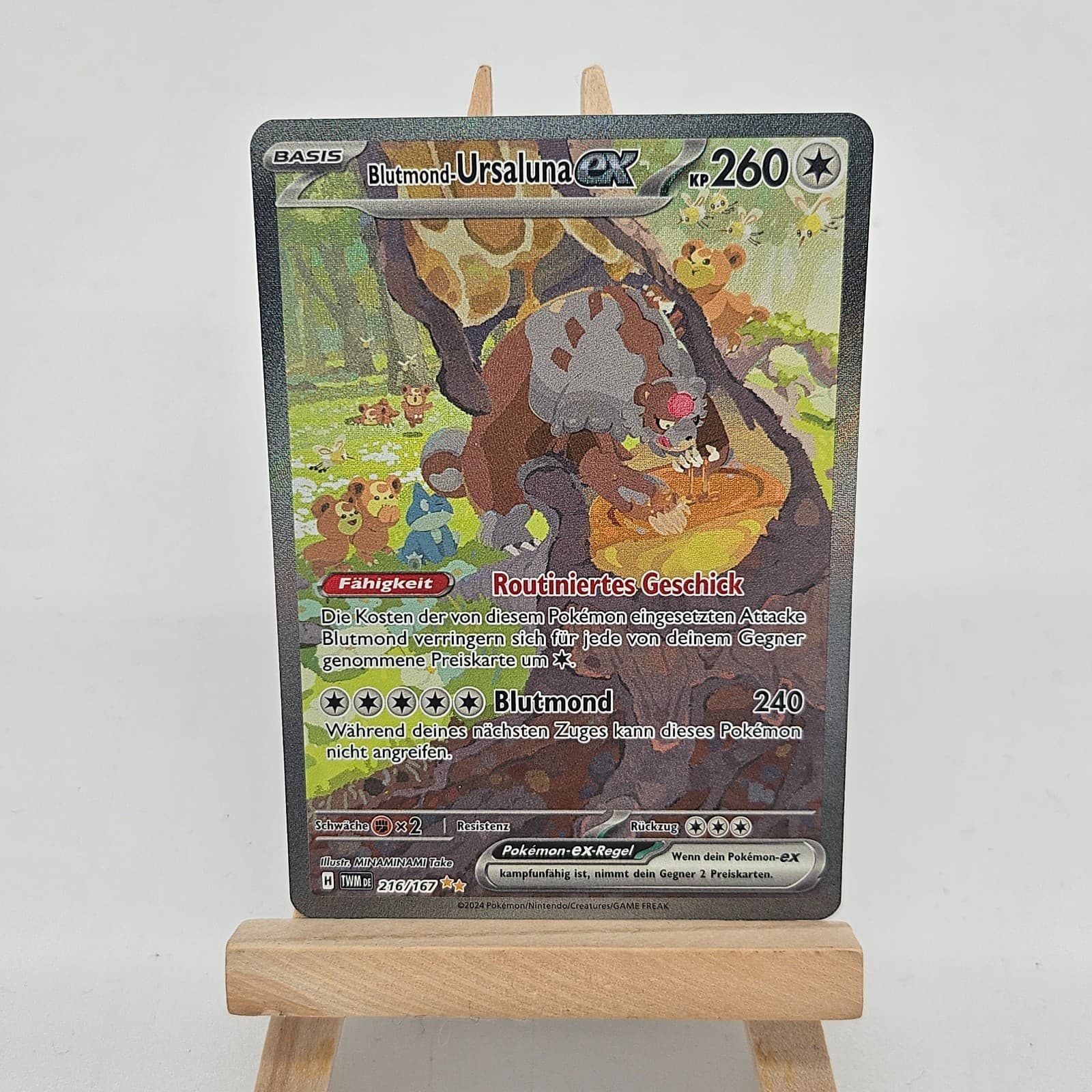 Pokemon Karte Blutmond-Ursaluna EX 216/167 Maskerade im Zwielicht NM Deutsch SIR