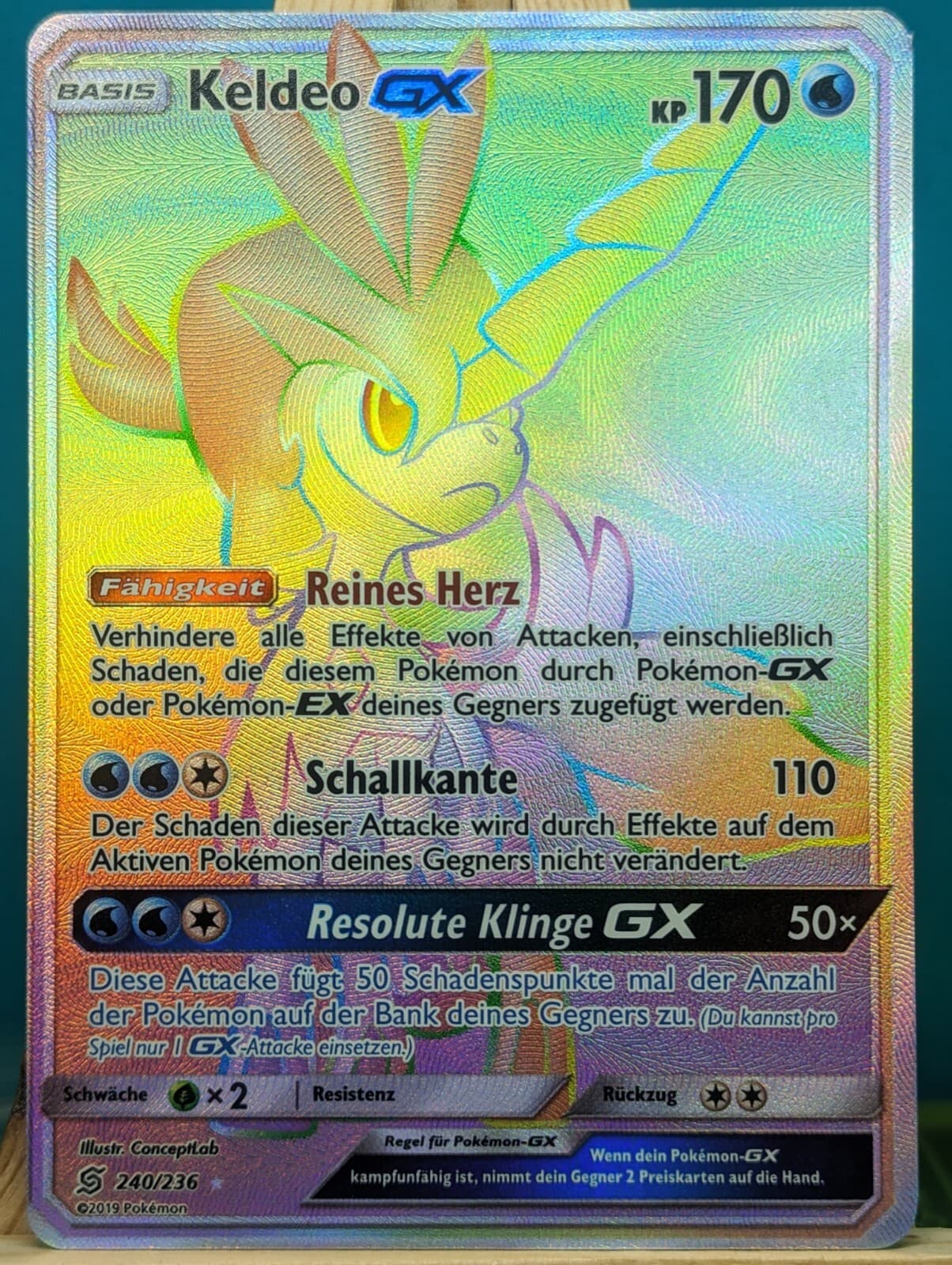 POKEMON - Bund der Gleichgesinnten - Keldeo GX - 240/236 - deutsch