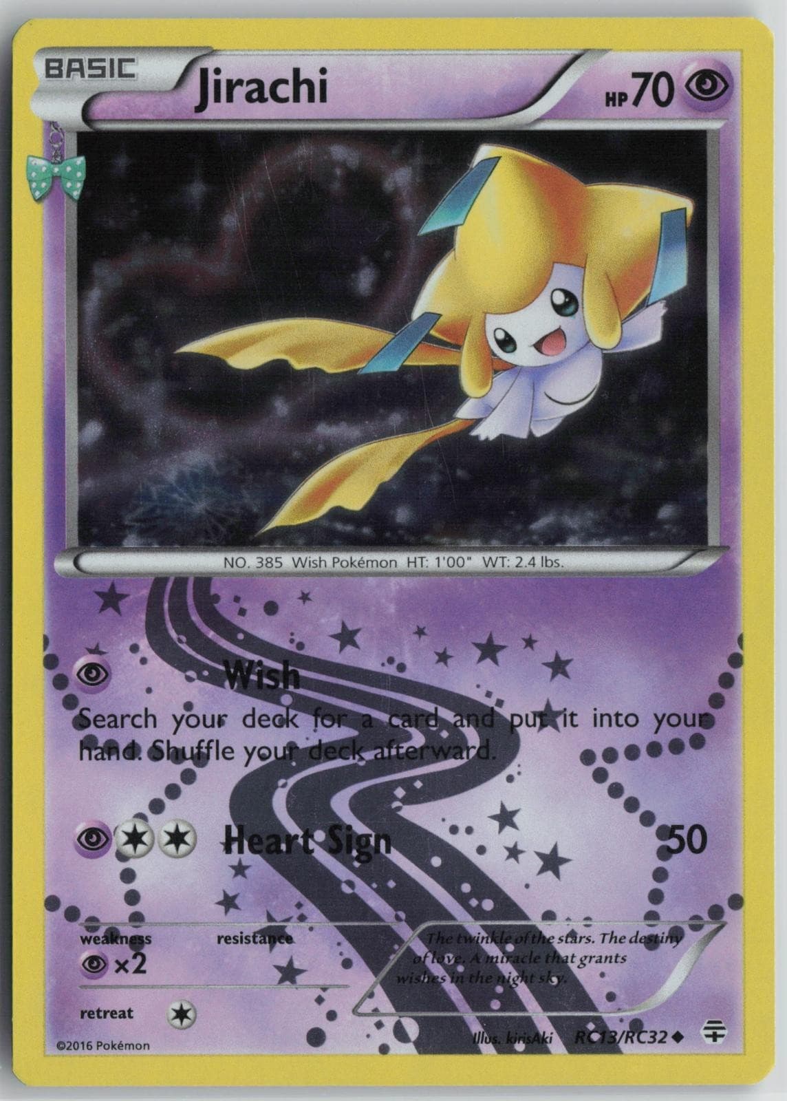 Jirachi RC13/RC32 Uncommon Generations Pokemon Holo Lightly Played