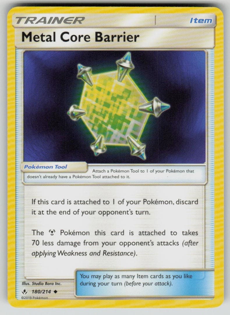 Metal Core Barrier 180/214 UC Unbroken Bonds Pokemon
