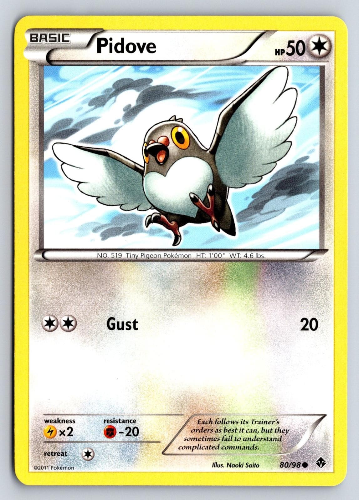 Pidove 80/98 Emerging Powers Pokemon
