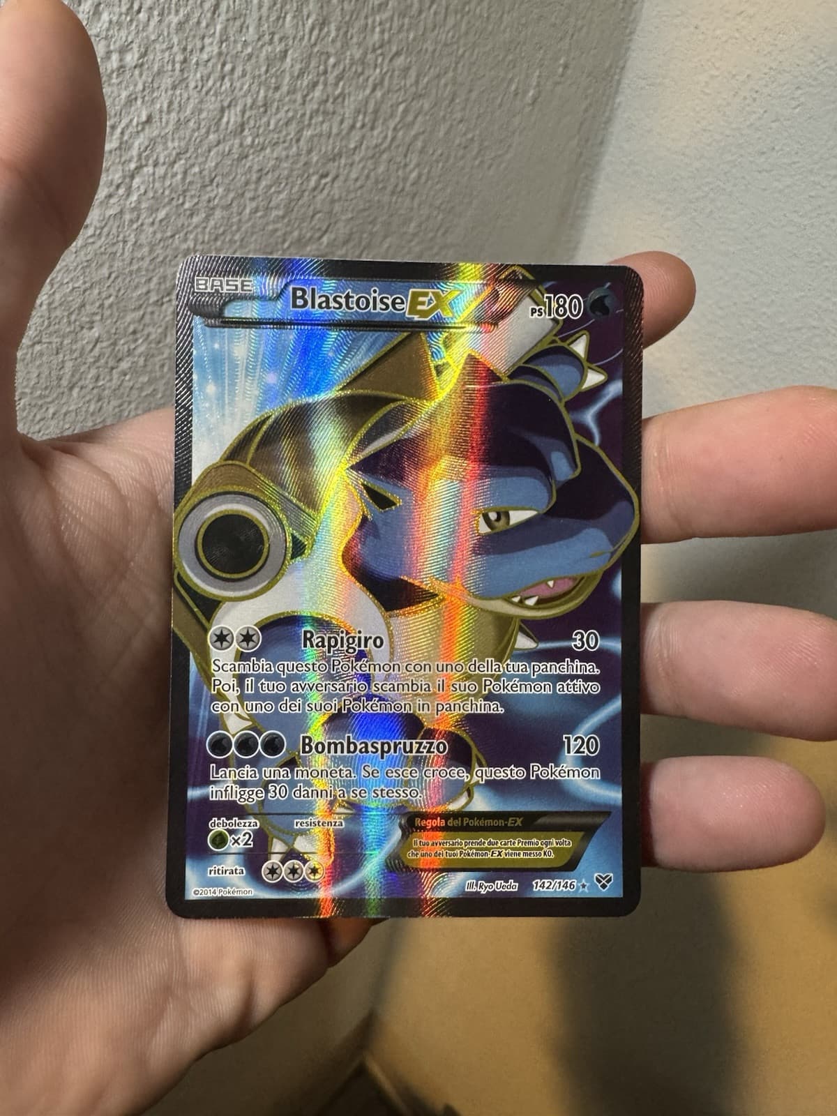 Pokémon Blastoise EX XY 142/146 Holo Ita Full Art