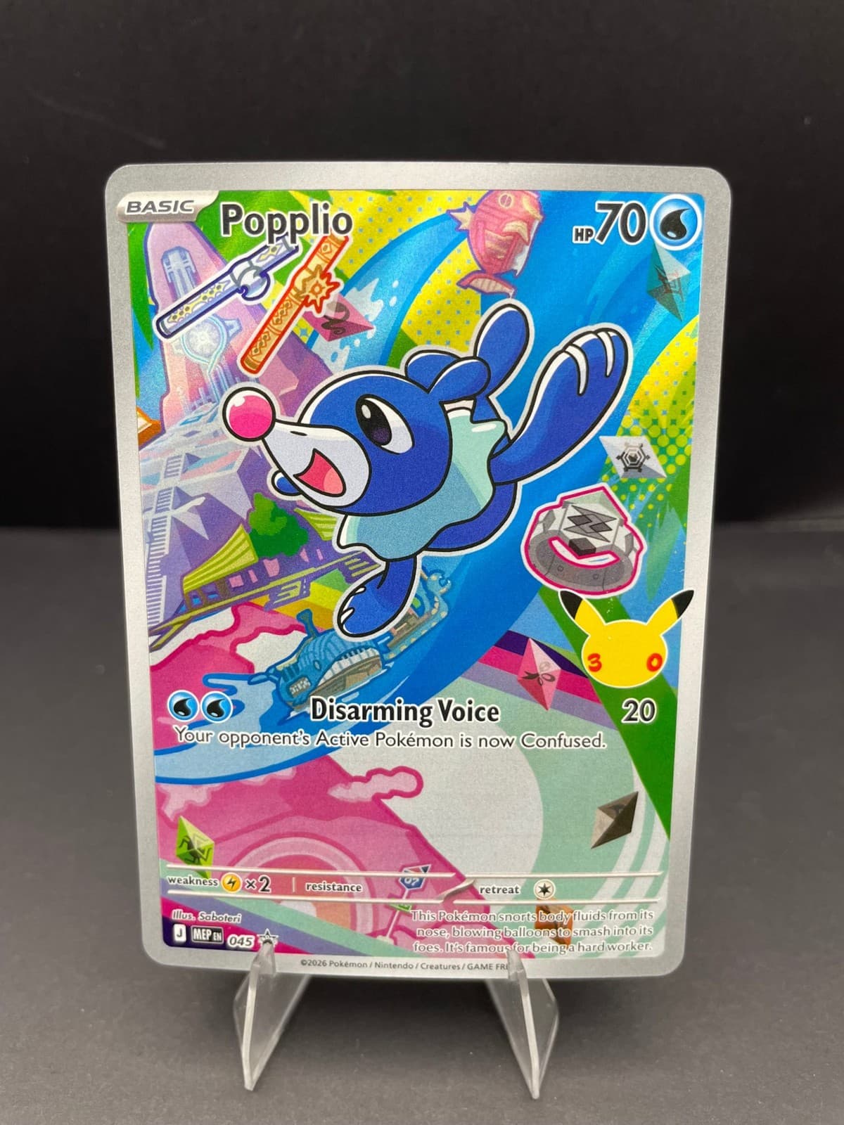 Popplio 045 ME: Mega Evolution Promo Holofoil Pokemon TCG NM