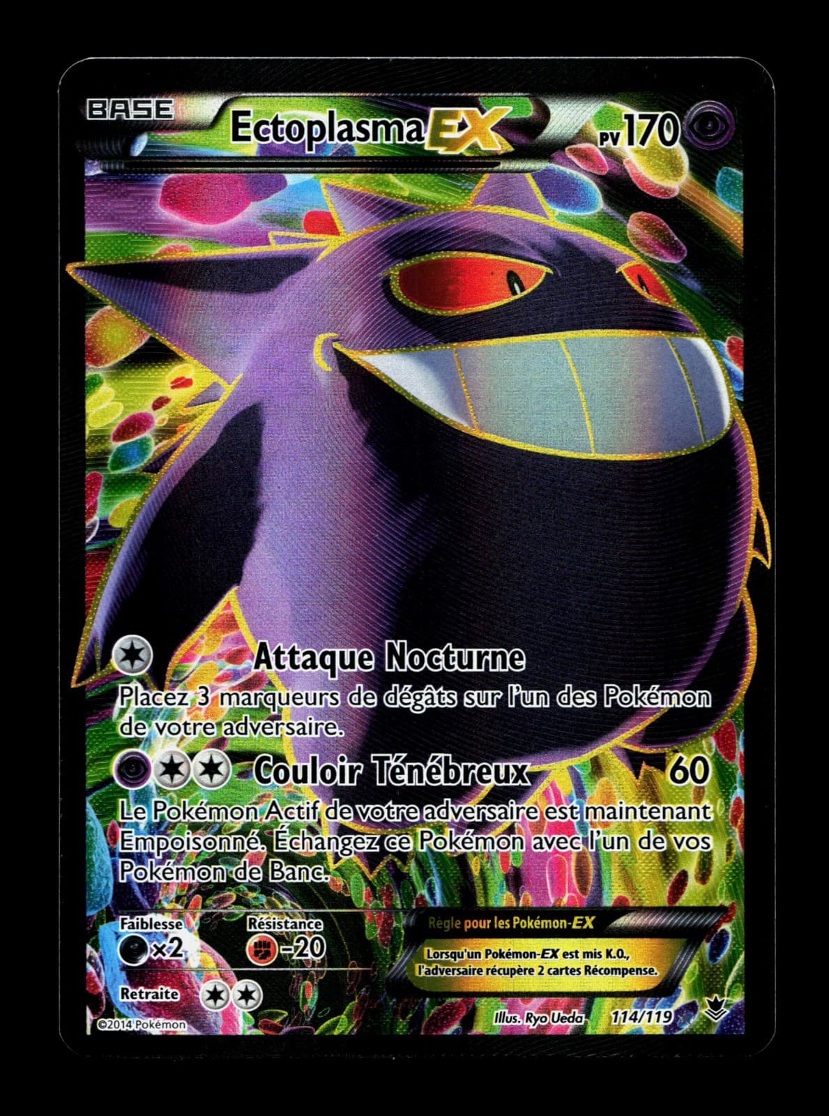 Carte Pokémon Ectoplasma EX 114/119 XY7 Vigueur Spectrale EXC