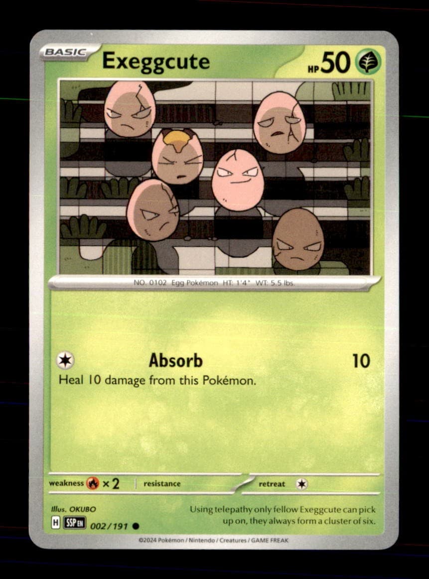 Exeggcute 002/191 Common Surging Sparks Pokemon Near Mint