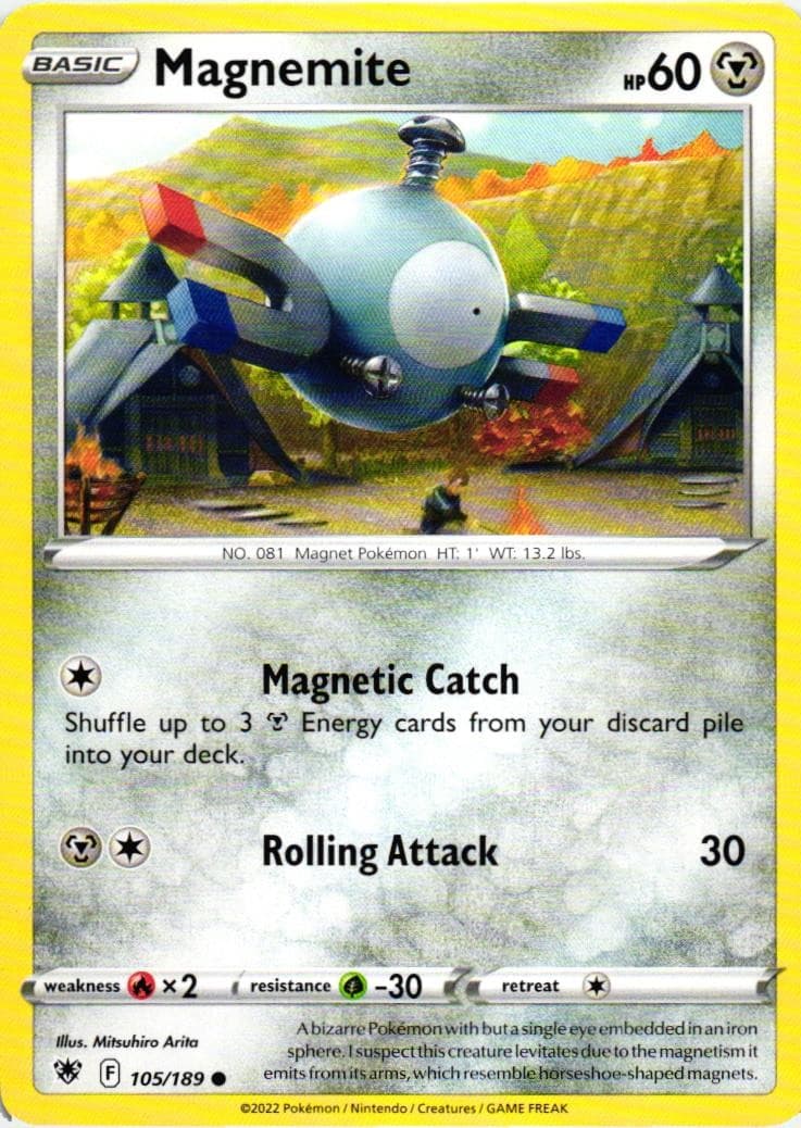 Pokemon Magnemite 105/189 Astral Radiance Common Lightly Played