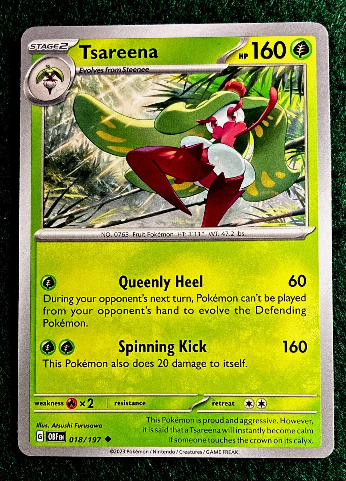Tsareena 018/197 SV03: Obsidian Flames Regular Pokémon TCG