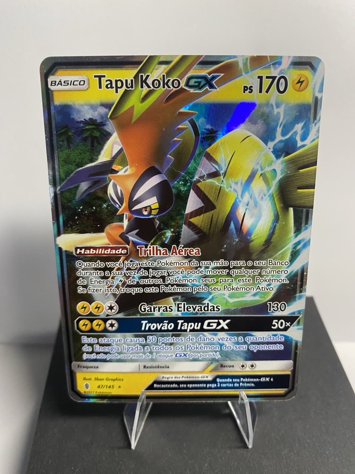 Pokémon TCG Tapu Koko GX Holo Card 47/145 Guardians Rising
