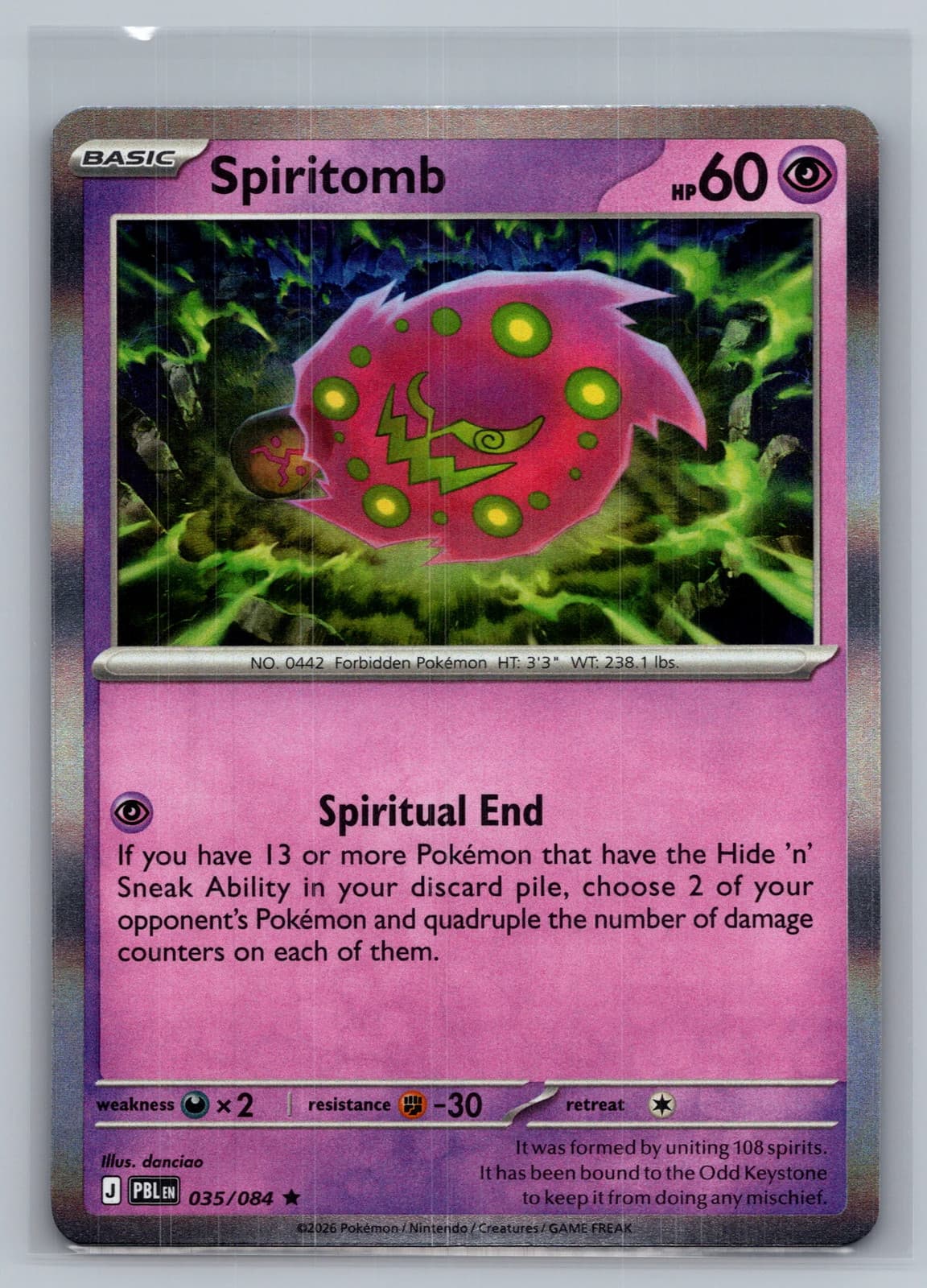 Spiritomb #35/84 2026 Pitch Black Pokemon TCG