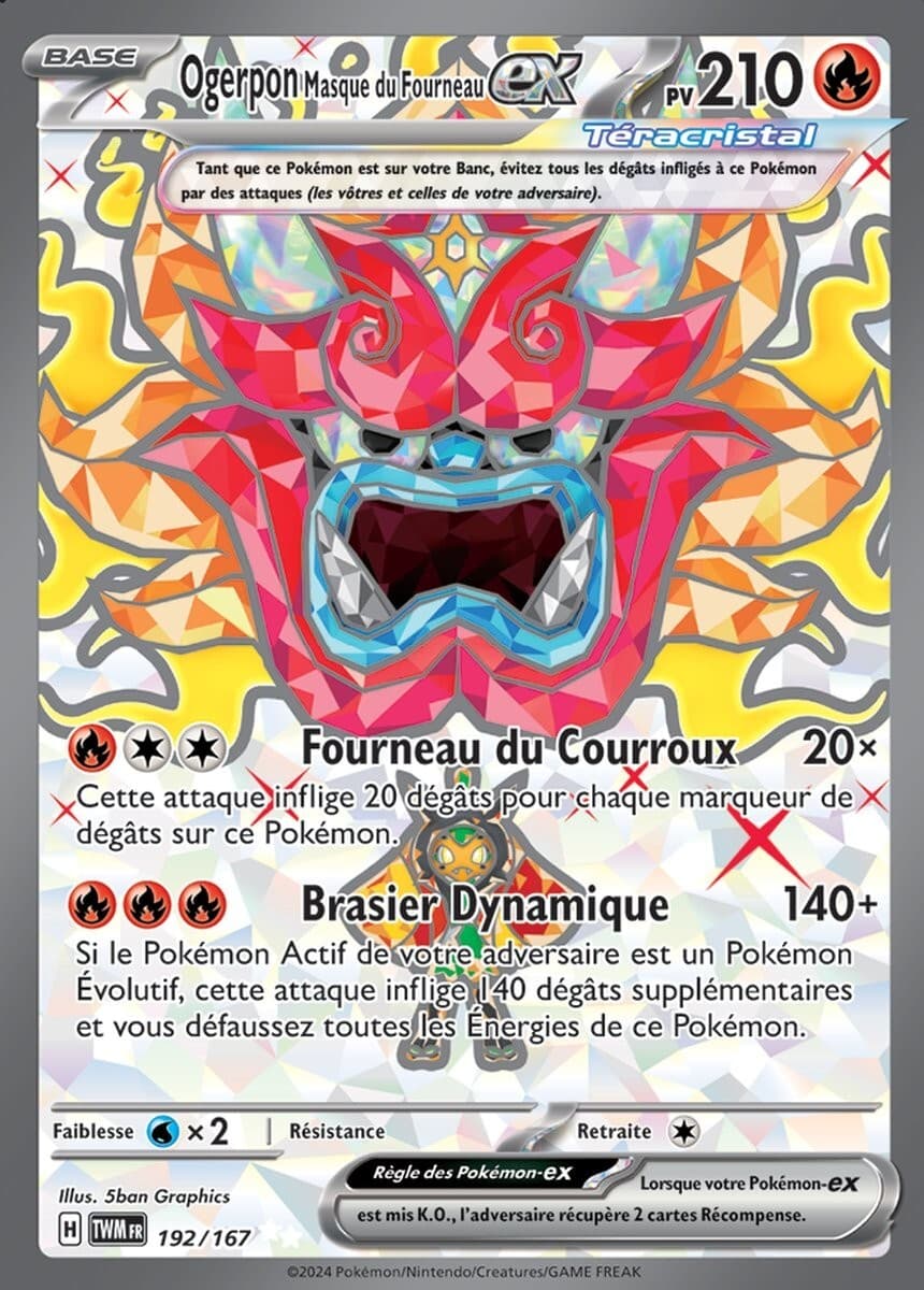 Ogerpon Masque du Fourneau ex (TWM 192/167) Pokémon EV06 Mascarade Crépusculaire