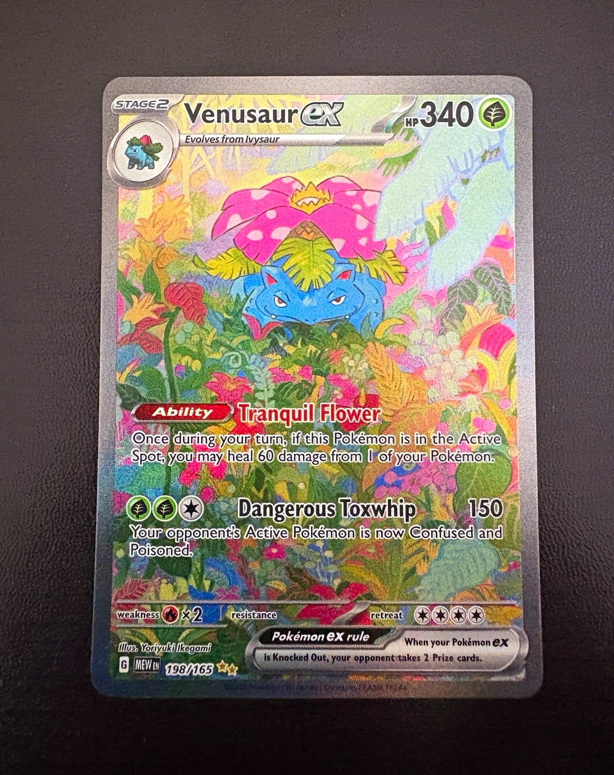 Pokemon TCG Venusaur ex 198/165 Scarlet & Violet 151 Ultra Rare Full Art Holo