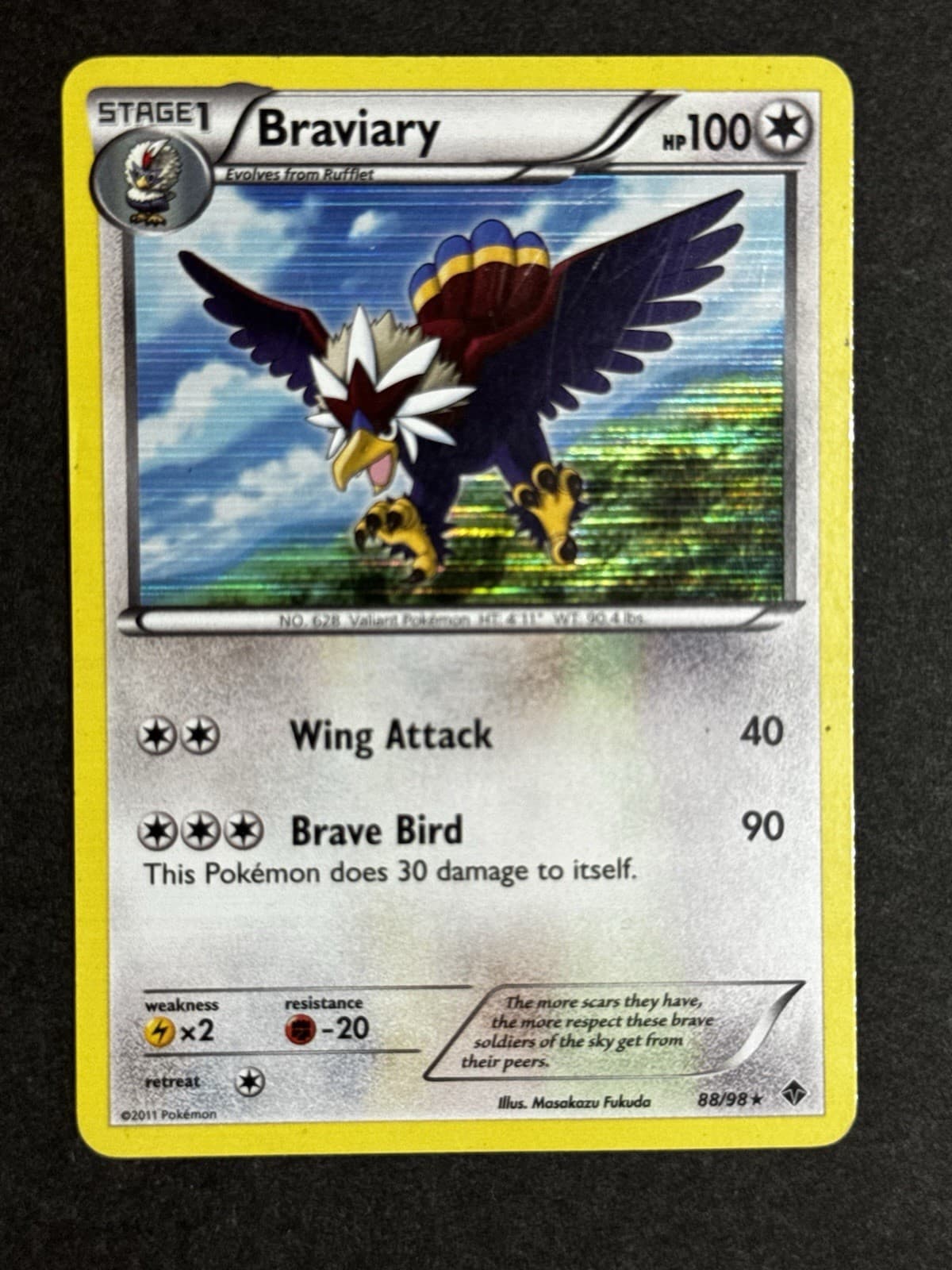 Braviary 88/98 Emerging Powers Holo Rare Pokemon TCG MP
