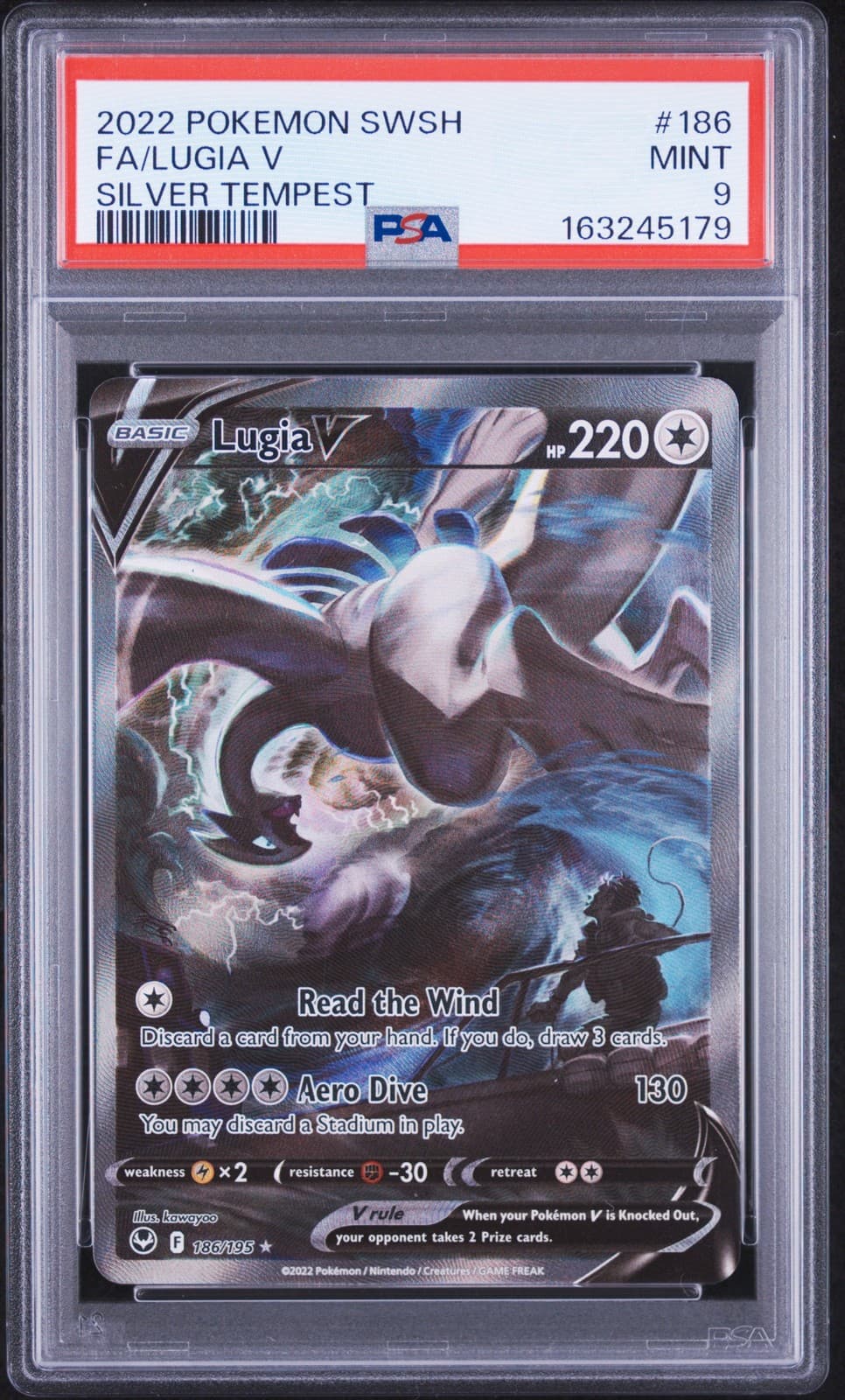 Lugia V 186/195 Silver Tempest Pokemon PSA 9